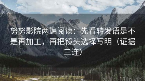 努努影院两遍阅读：先看转发语是不是再加工，再把镜头选择写明（证据三连）
