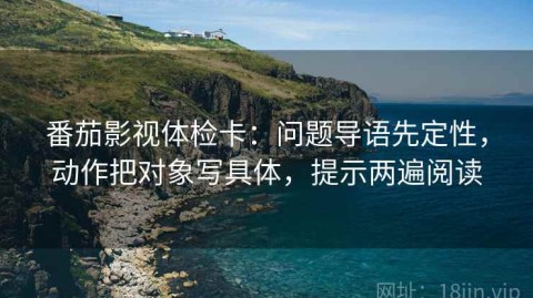 番茄影视体检卡：问题导语先定性，动作把对象写具体，提示两遍阅读