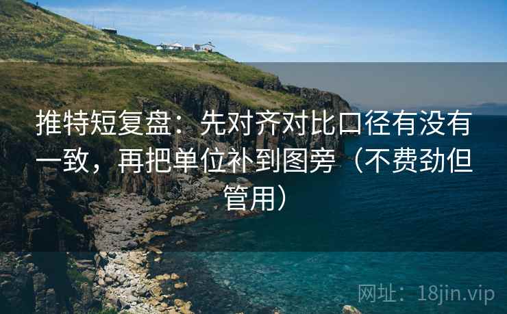 推特短复盘：先对齐对比口径有没有一致，再把单位补到图旁（不费劲但管用）