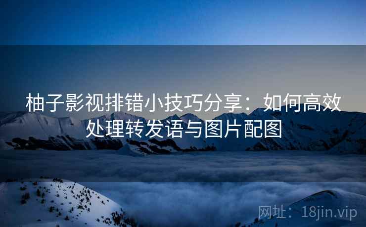 柚子影视排错小技巧分享：如何高效处理转发语与图片配图